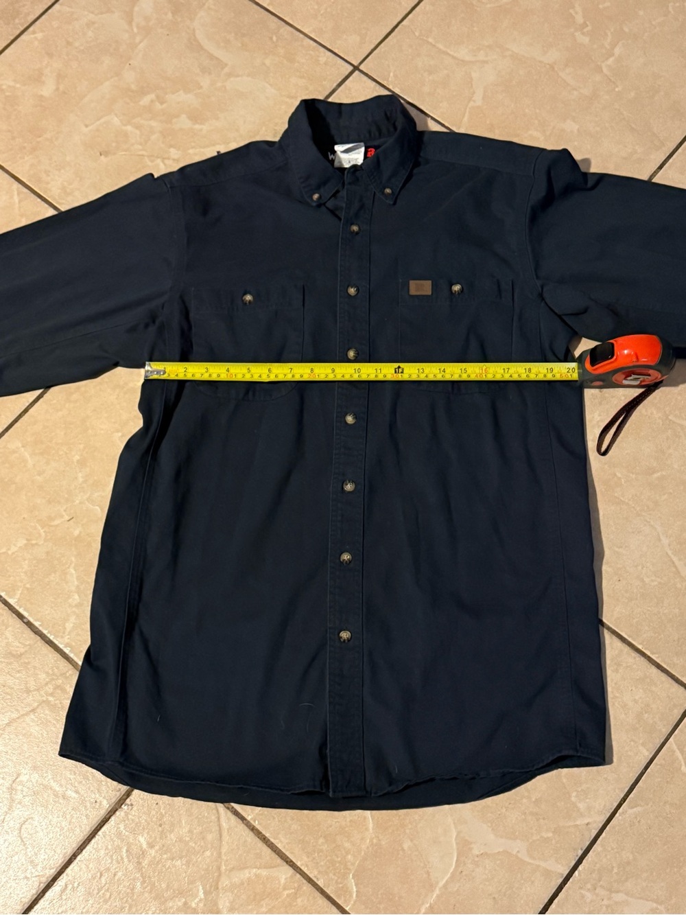 Wrangler Navy Long-Sleeve Button-Down Shirt - Picture 2 of 6
